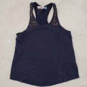 GIRL'S VINTAGE HAVANA SEQUINS RACERBACK TANK TOP
